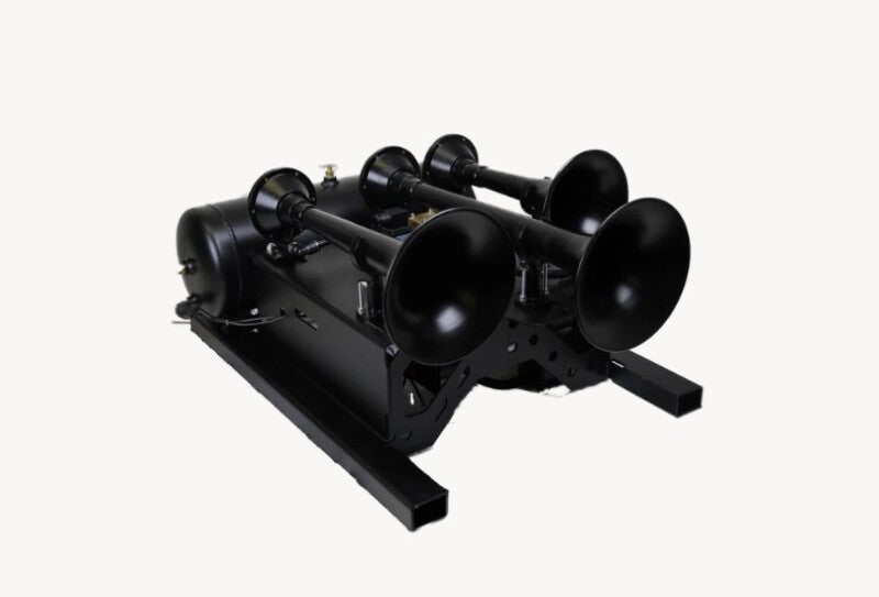 Kleinn Air Horns Kleinn Spare Tire Kit w/ Black Triple Horns/ 150 PSI Waterproof Air Compressor / 3.0 gal Air Tank