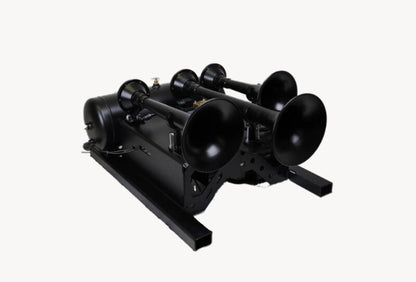 Kleinn Air Horns Kleinn Spare Tire Kit w/ Black Triple Horns/ 150 PSI Waterproof Air Compressor / 3.0 gal Air Tank