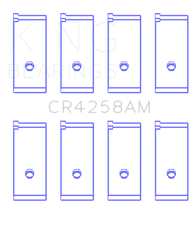 King Engine Bearings Honda D13A2/Ev2 (Size +0.50mm) Connecting Rod Bearing Set