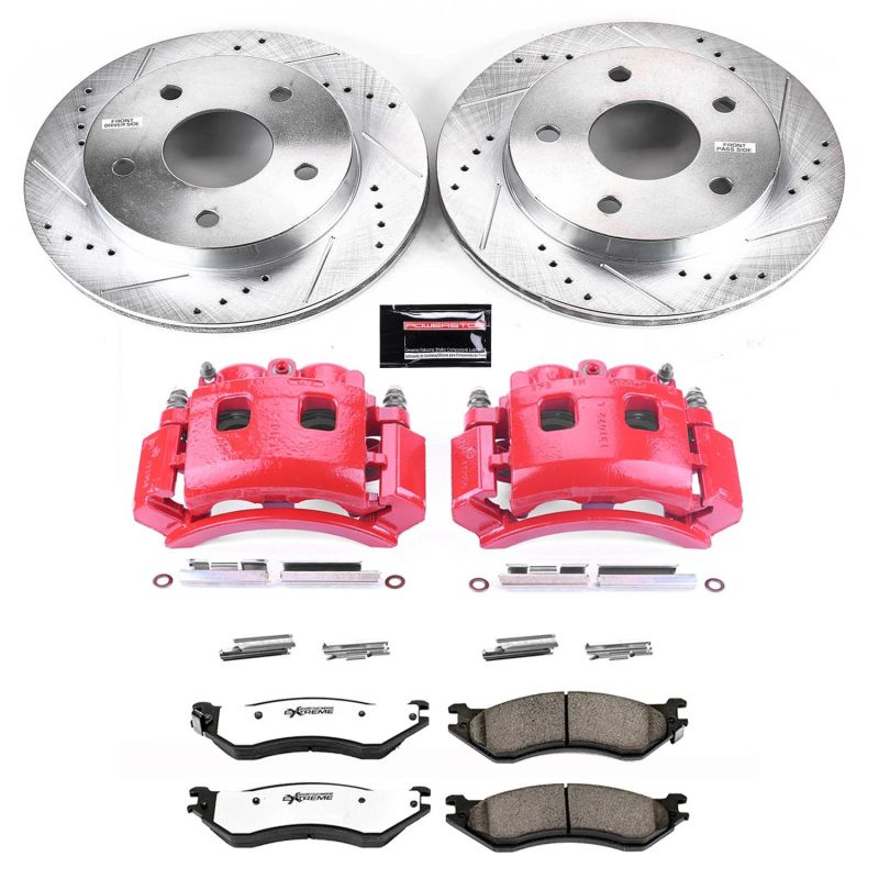 PowerStop Power Stop 00-01 Dodge Ram 1500 Front Z36 Truck & Tow Kit w/Cals