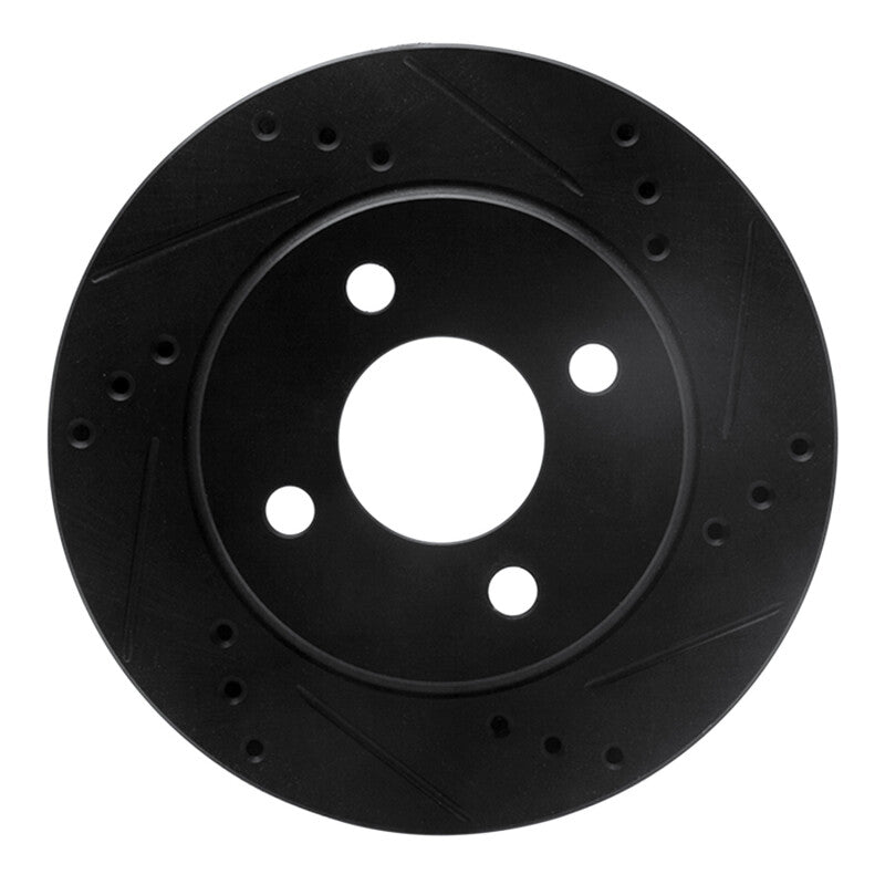 R1 Concepts R1 95-96 Dodge Neon (USA/Canada) Front Right Drilled & Slotted Black Brake Rotor