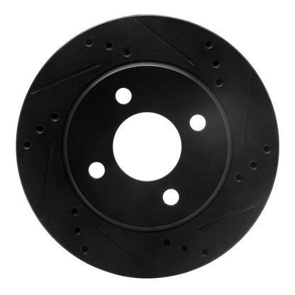 R1 Concepts R1 95-96 Dodge Neon (USA/Canada) Front Right Drilled & Slotted Black Brake Rotor