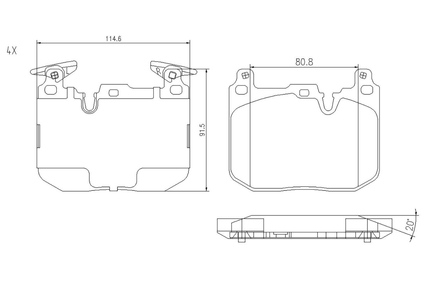 BOGAP B8210191 Brake Pad Set, Disc Brake | ML Performance Car Parts