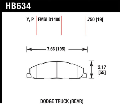 Hawk Performance Hawk 09-14 Dodge Ram 2500/3500 Rear LTS Brake Pads