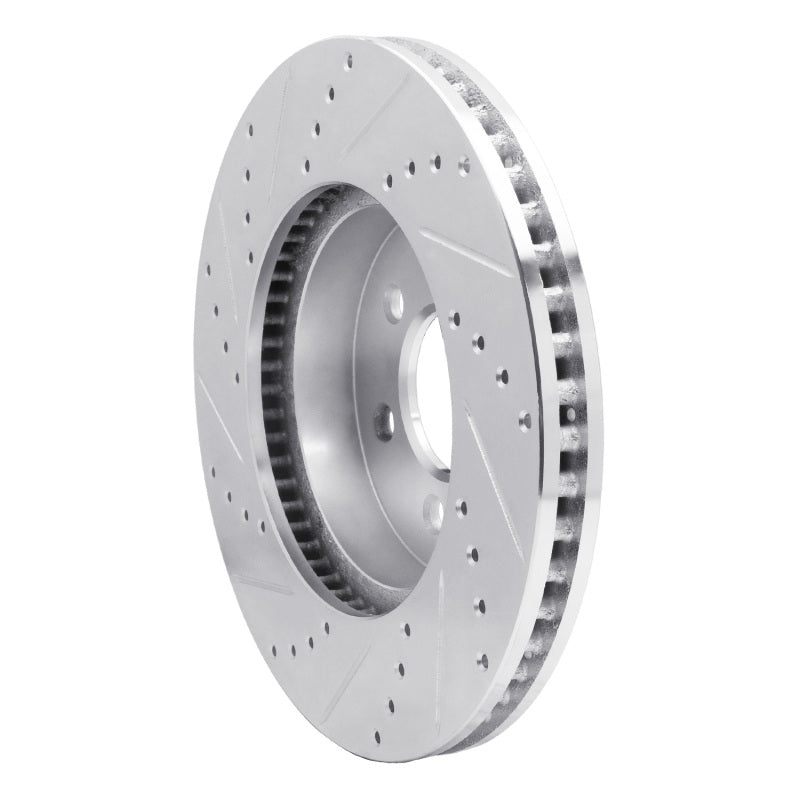 R1 Concepts R1 03-03 Dodge Durango Front Right Drilled & Slotted Silver Brake Rotor