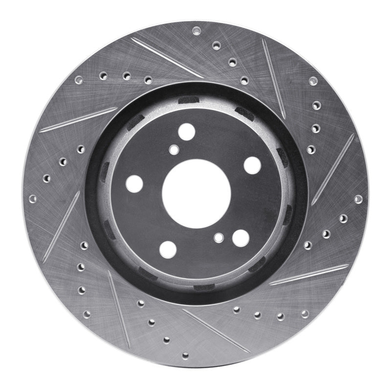 R1 Concepts R1 09-15 Toyota Venza Front Right Drilled & Slotted Silver Brake Rotor