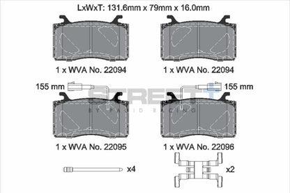 PAGID Racing T8284SP2001 STREET+ Brake Pads