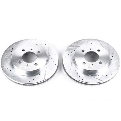 PowerStop Power Stop 02-07 Mitsubishi Lancer Front Evolution Drilled & Slotted Rotors - Pair