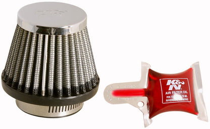 K&N Engineering K&N Universal Chrome Filter - Round Tapered - 3in Base OD x 2in Top OD x 2.375in H