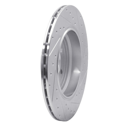 R1 Concepts R1 10-13 Land Rover Range Rover Sport Rear Left Drilled & Slotted Silver Brake Rotor