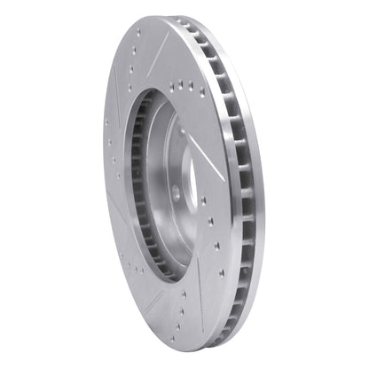 R1 Concepts R1 02-17 Infiniti Q45 Front Right Drilled & Slotted Silver Brake Rotor