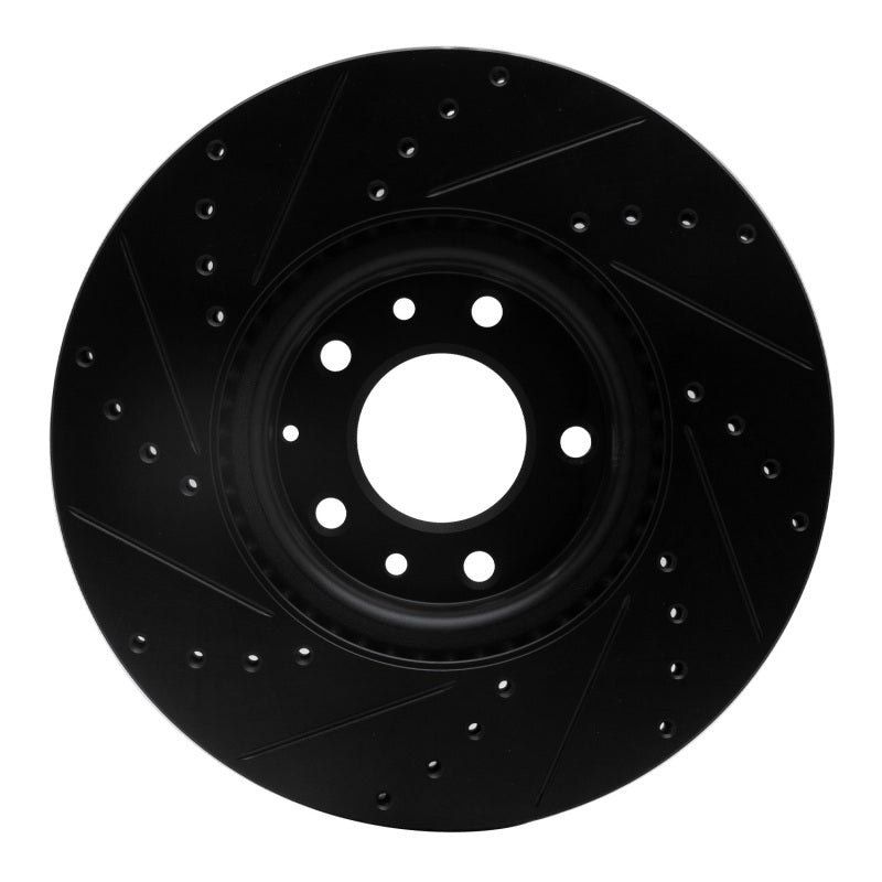 R1 Concepts R1 06-07 Mazda 6 Front Right Drilled & Slotted Black Brake Rotor