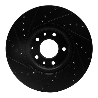 R1 Concepts R1 06-07 Mazda 6 Front Right Drilled & Slotted Black Brake Rotor