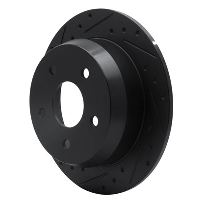R1 Concepts R1 99-04 Jeep Grand Cherokee Rear Left Drilled & Slotted Black Brake Rotor