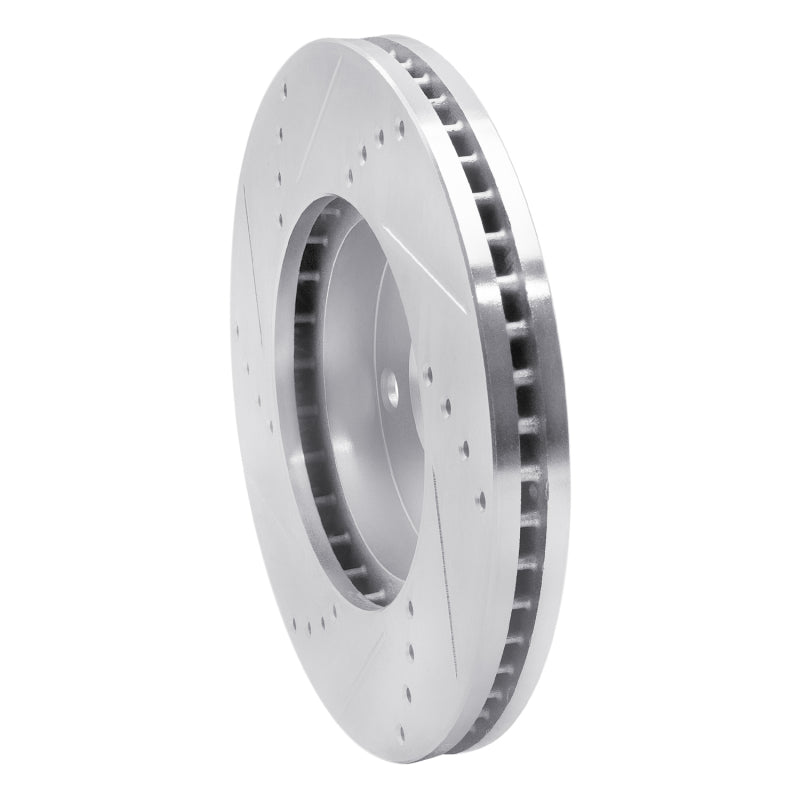 R1 Concepts R1 92-06 Lexus ES300 Front Right Drilled & Slotted Silver Brake Rotor