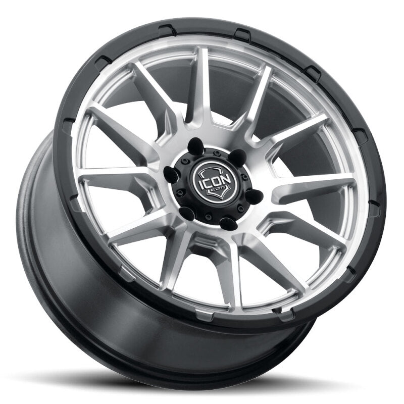 ICON Alloys Cajon 20x9 / 6x135 / 16mm / 5.625in BS Silver Machined Wheel w/ GB Lip