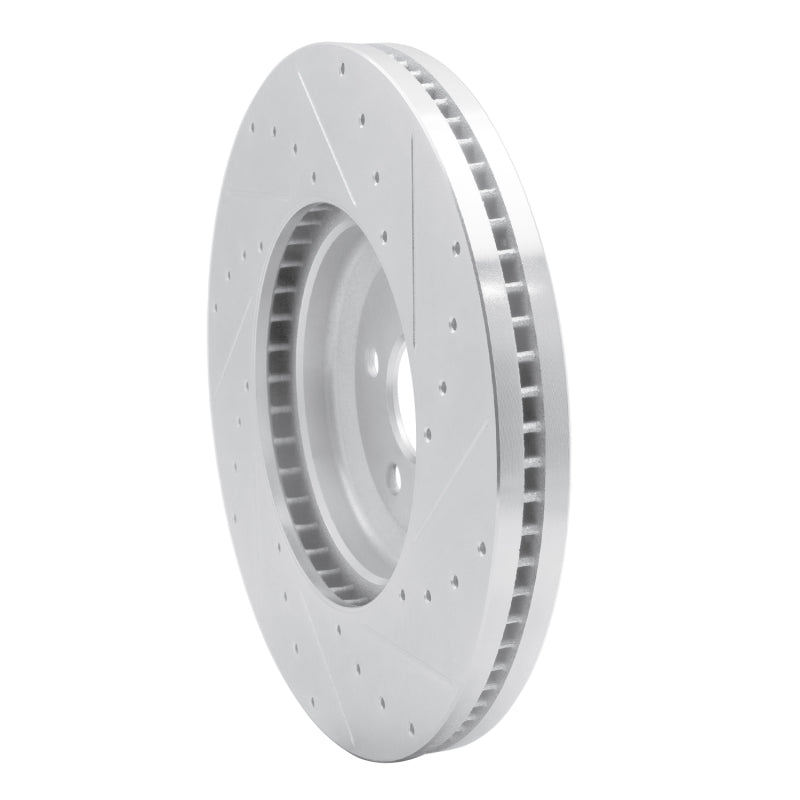R1 Concepts R1 20-25 Jaguar E-Pace Front Left Drilled & Slotted Silver Brake Rotor