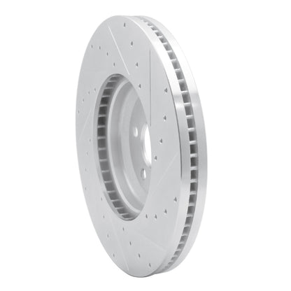 R1 Concepts R1 20-25 Jaguar E-Pace Front Left Drilled & Slotted Silver Brake Rotor