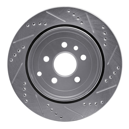R1 Concepts R1 08-12 Land Rover LR2 Rear Left Drilled & Slotted Silver Brake Rotor