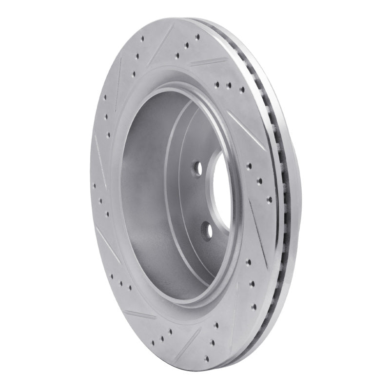 R1 Concepts R1 12-20 Ford F-150 4WD Rear Right Drilled & Slotted Silver Brake Rotor