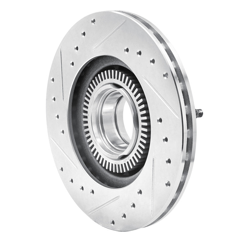 R1 Concepts R1 93-94 Ford Explorer Front Right Drilled & Slotted Silver Brake Rotor