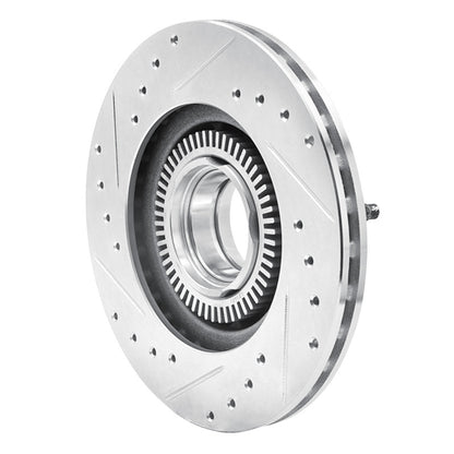 R1 Concepts R1 93-94 Ford Explorer Front Right Drilled & Slotted Silver Brake Rotor