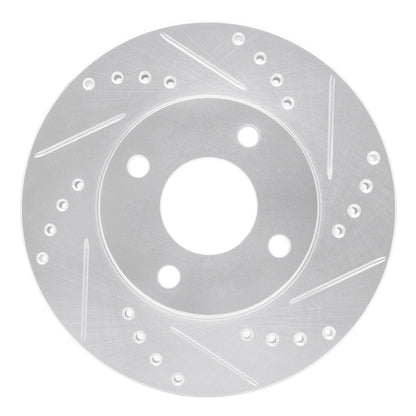 R1 Concepts R1 00-15 Ford Ecosport (Mexico) Front Right Drilled & Slotted Silver Brake Rotor