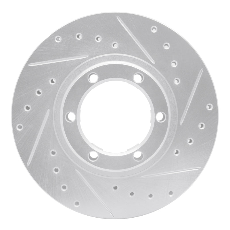 R1 Concepts R1 07-11 Audi S6 Rear Right Drilled & Slotted Silver Brake Rotor