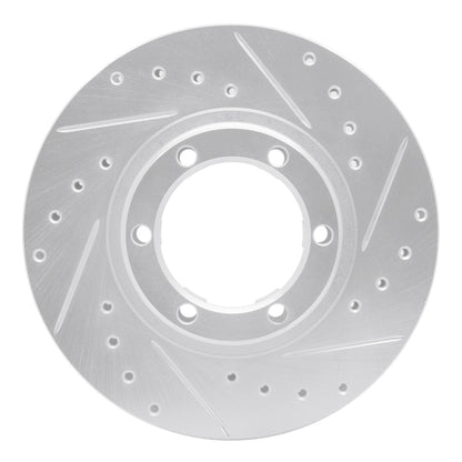 R1 Concepts R1 07-11 Audi S6 Rear Right Drilled & Slotted Silver Brake Rotor