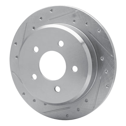 R1 Concepts R1 96-02 Ford Crown Victoria Rear Left Drilled & Slotted Silver Brake Rotor