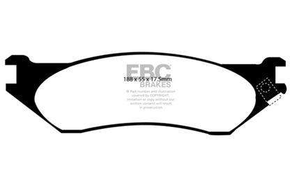 EBC 98-02 Dodge Ram Van B1500 Ultimax2 Front Brake Pads