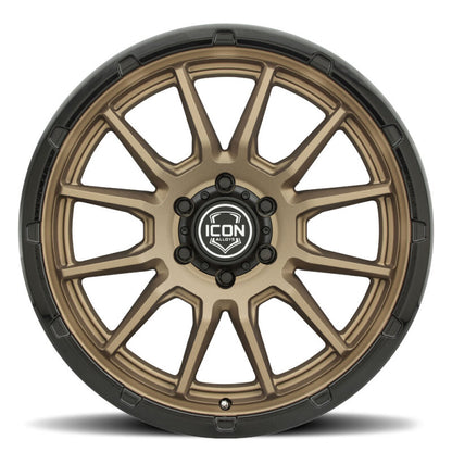 ICON Alloys Cajon 20x9 / 6x5.5 / 0mm / 5in BS Satin Bronze Wheel w/ GB Lip