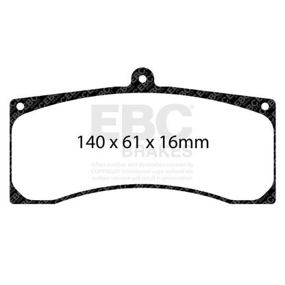EBC Racing 13-14 Ford Mustang Boss 302S (w/380mm Disc) SR-11 Sintered Race Front Brake Pads