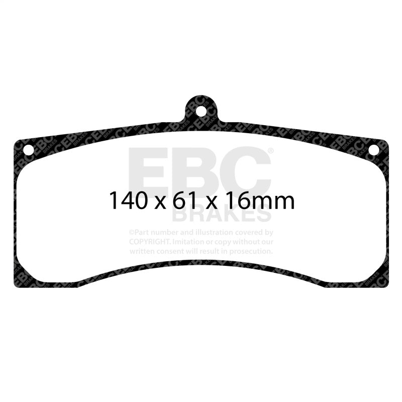 EBC Racing 13-14 Ford Mustang Boss 302S (w/380mm Disc) SR-21 Sintered Race Front Brake Pads