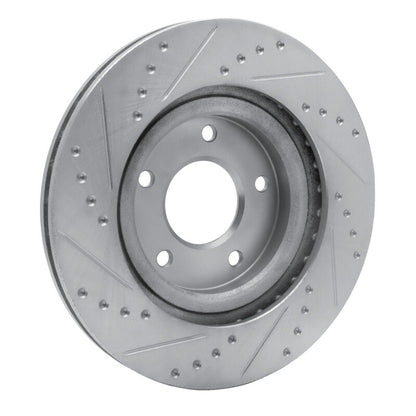 R1 Concepts R1 07-25 Chrysler SEBRING Front Right Drilled & Slotted Silver Brake Rotor