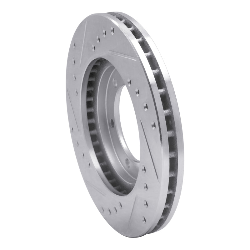 R1 Concepts R1 98-15 Nissan NP300 (Mexico) Front Right Drilled & Slotted Silver Brake Rotor