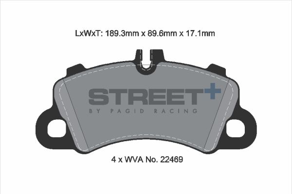 PAGID Racing T8271SP2001 STREET+ Brake Pads