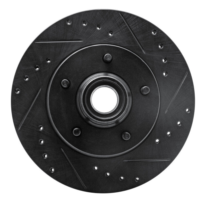 R1 Concepts R1 70-81 Buick Estate Wagon Front Right Drilled & Slotted Black Brake Rotor
