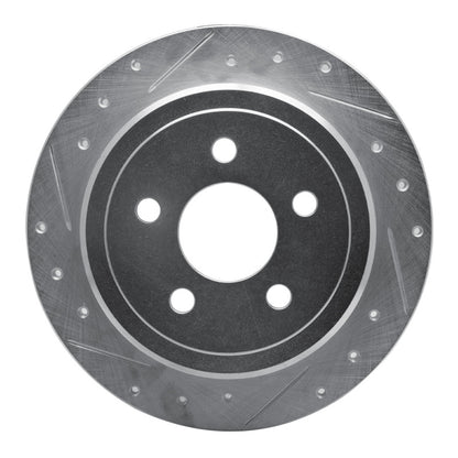 R1 Concepts R1 95-03 Ford Windstar Rear Left Drilled & Slotted Silver Brake Rotor