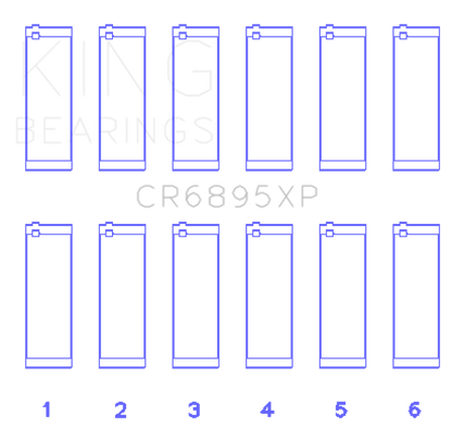 King Engine Bearings King Ford Ecoboost 3.5L V6 pMaxBlack Coated Connecting Rod Bearing Set - Size +0.25mm