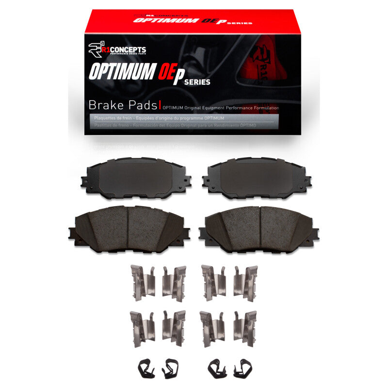 R1 Concepts R1 06-20 Pontiac Vibe Front Optimum OE Brake Pads & Hardware Kit