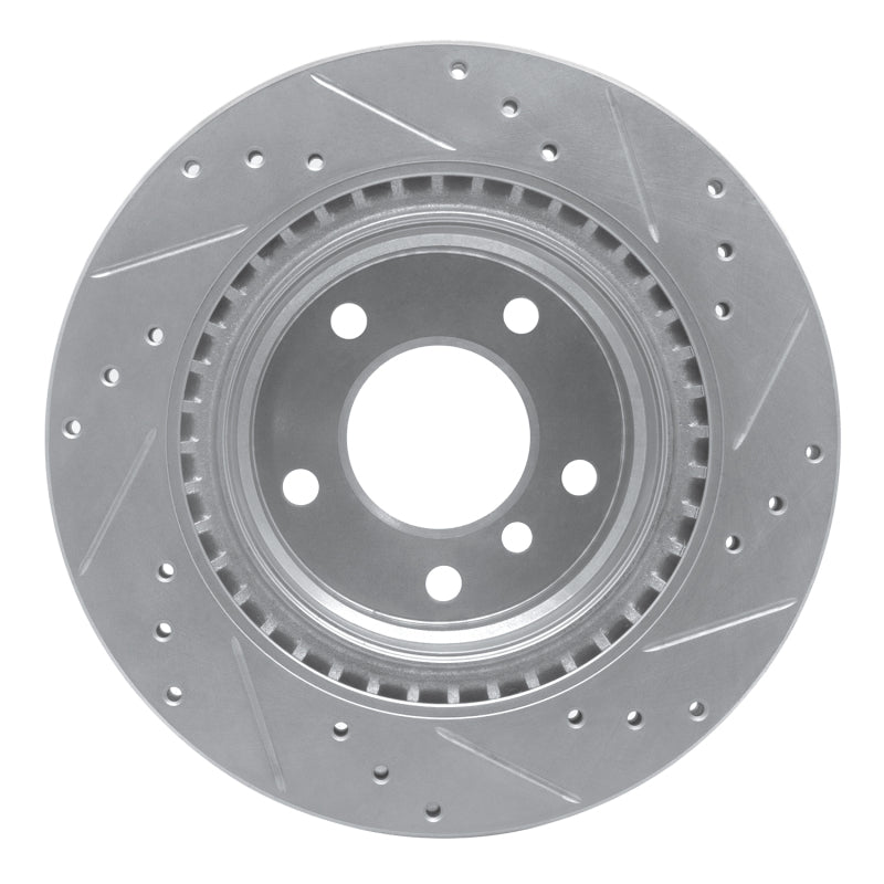 R1 Concepts R1 08-13 BMW 128I Rear Left Drilled & Slotted Silver Brake Rotor