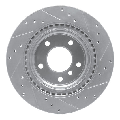 R1 Concepts R1 08-13 BMW 128I Rear Left Drilled & Slotted Silver Brake Rotor