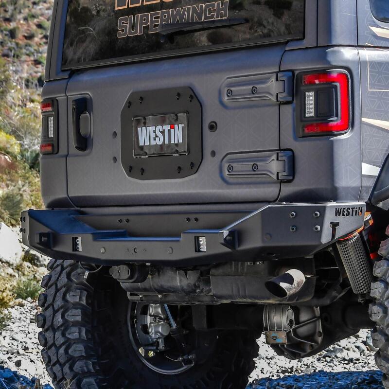 Westin 18-25 Jeep Wrangler JL XTS Rear Bumper - Textured Black