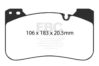 EBC Racing 2018+ BMW M5 (F90) RP-X Front Brake Pads