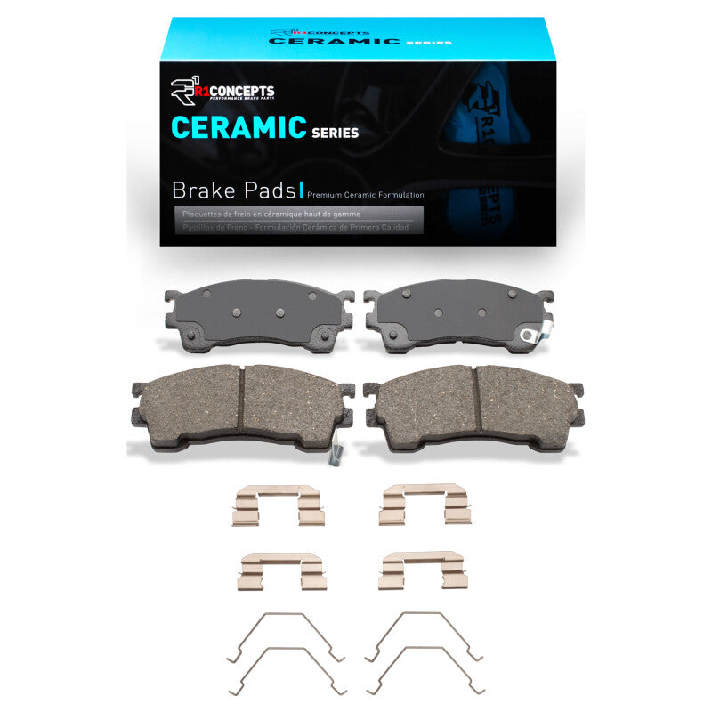 R1 Concepts R1 93-03 Ford Probe Front Ceramic Pads & Hardware Kit