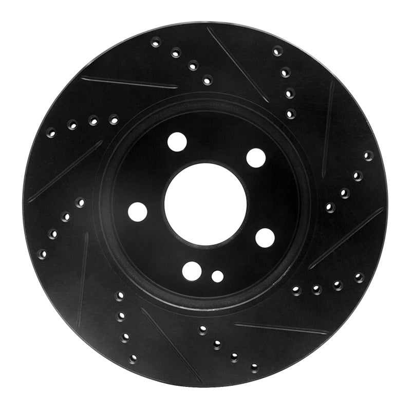 R1 Concepts R1 06-11 Mercedes-Benz B200 Front Left Drilled & Slotted Black Brake Rotor