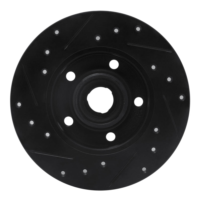 R1 Concepts R1 92-98 Volkswagen Golf Rear Right Drilled & Slotted Black Brake Rotor