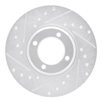 R1 Concepts R1 63-86 Ford Cortina Front Left Drilled & Slotted Silver Brake Rotor