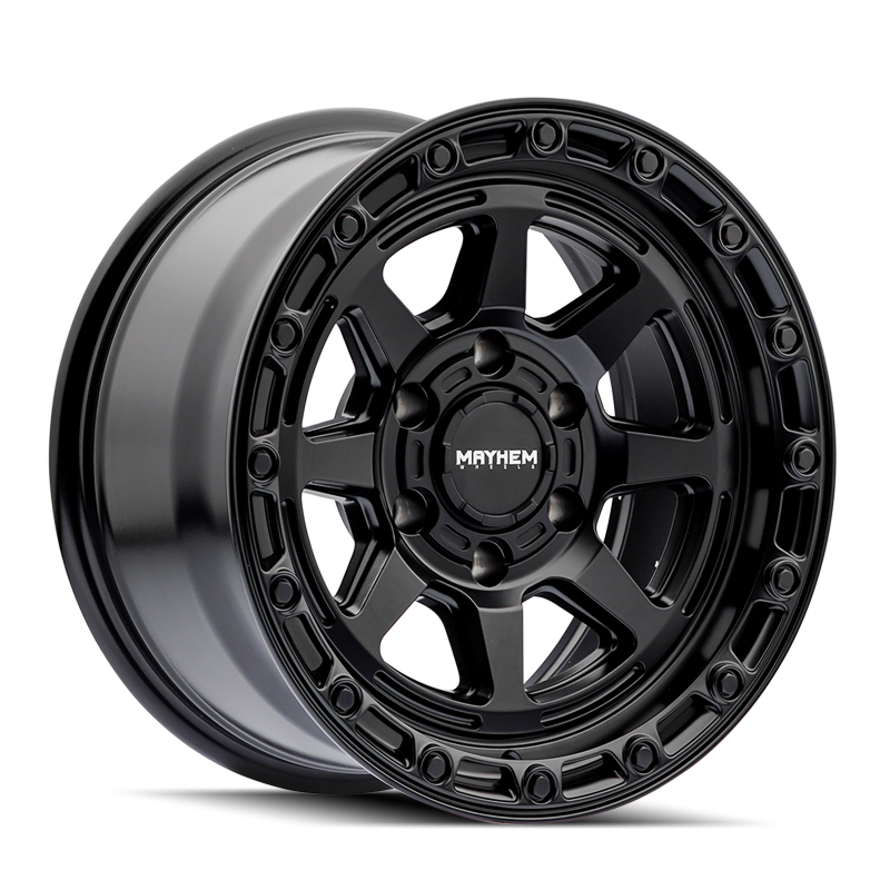 Mayhem 8306 Ridgeline 17x8.5 / 6x139.7 BP / 6mm Offset / 106.1mm Hub Satin Black Wheel